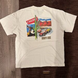 Cherry LA Graphic Tee with Racing Car Design - Size L